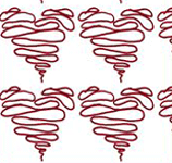 Red Squiggle Heart - big